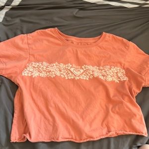 peach orange Roxy Crop top